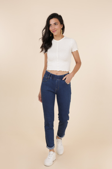 Grossiste G-Smack - jeans droit sans bouton grande taille