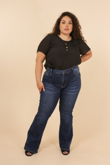 Wholesaler G-Smack - large size straight cut jeans
