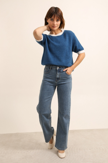 Großhändler G-Smack - blaue Jeans mit weitem Bein