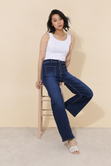 Wholesaler G-Smack - large size wide leg jeans