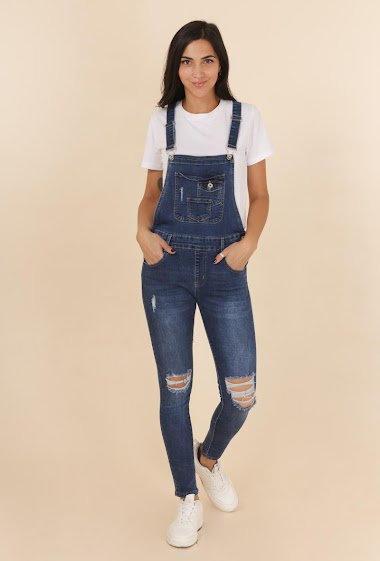 Wholesalers G-Smack - Overalls ripped denim