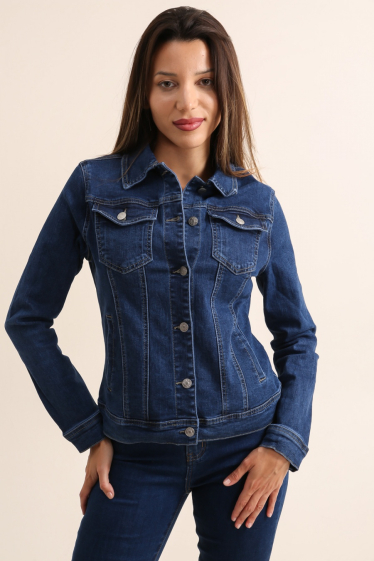 Grossiste G-Smack - veste bleue grande taille