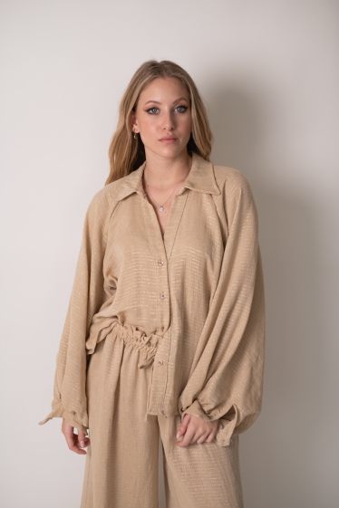 Wholesaler Garçonne - Lurex blouse with buttons