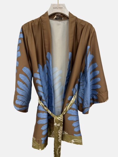 Großhändler Garçonne - Kurzer Kimono mit weiten Ärmeln