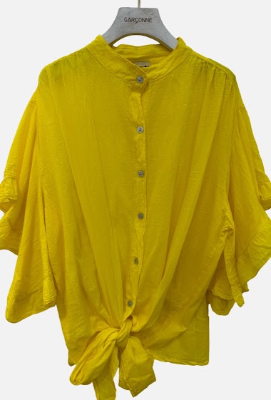 Wholesalers Garçonne - Ruffled cotton shirt