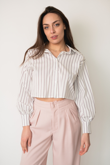 Wholesaler Garçonne - Long sleeve striped shirt