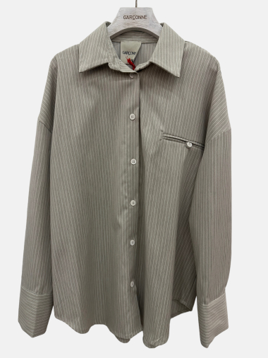 Wholesaler Garçonne - Striped pocket shirt