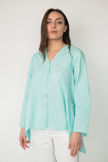 Wholesaler Garçonne - Loose poplin shirt with pockets