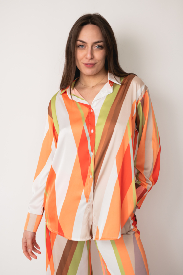 Wholesaler Garçonne - Patterned satin shirt