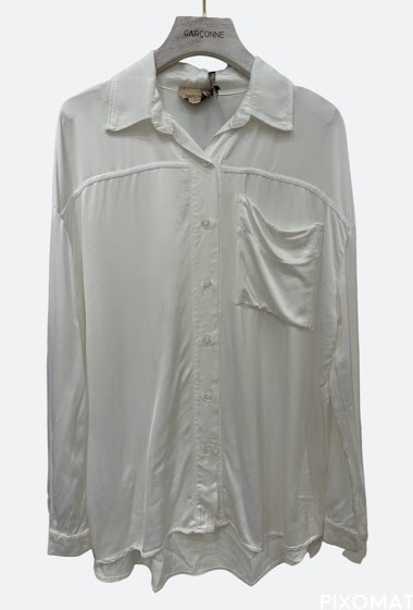 Großhändler Garçonne - Silky shirt with pocket