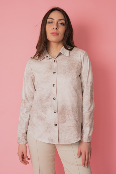 Wholesaler Garçonne - Patterned suede shirt