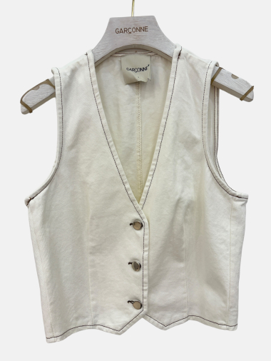 Wholesaler Garçonne - Contrasting stitched waiter vest