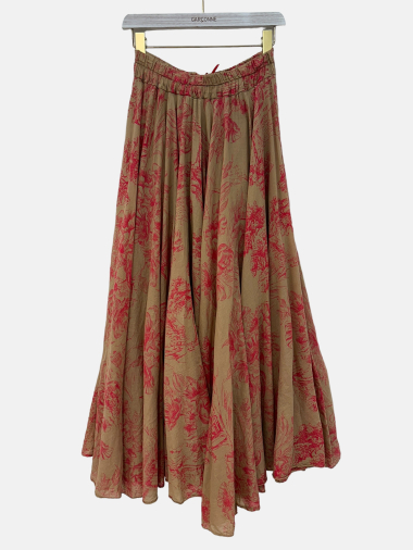 Wholesaler Garçonne - Long loose patterned cotton skirt