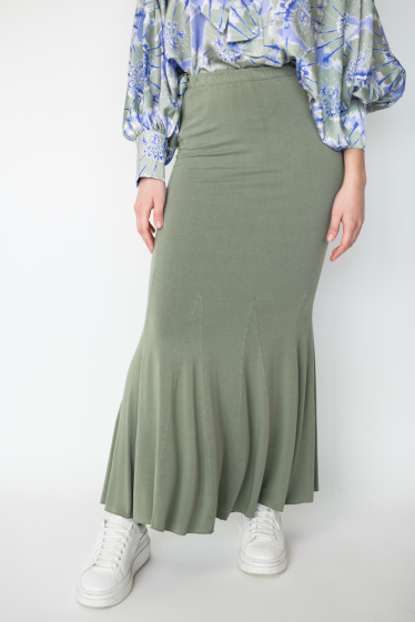Wholesaler Garçonne - Long skirt in elasticated viscose