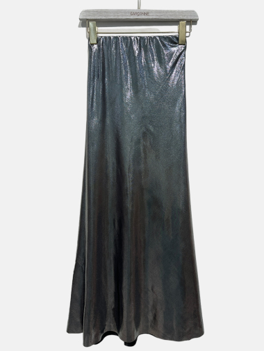 Wholesaler Garçonne - Long fluid skirt with metallic reflection