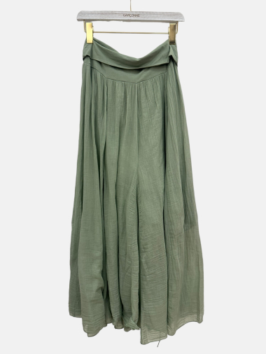Wholesaler Garçonne - Long cotton cuffed skirt