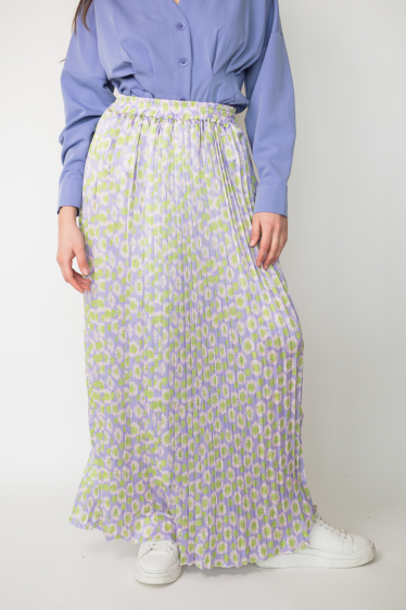 Wholesaler Garçonne - Long pleated satin skirt