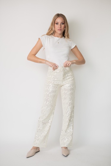 Mayorista Garçonne - Pantalones de algodón con lentejuelas