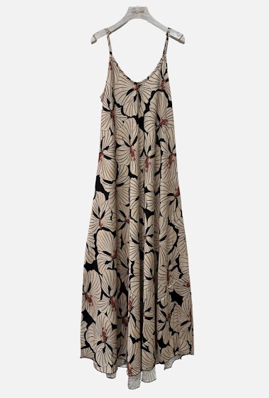 Wholesalers Garçonne - Printed satin strap dress