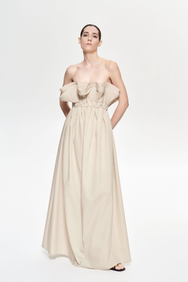 Wholesaler Garçonne - Strapless dress with ruffle