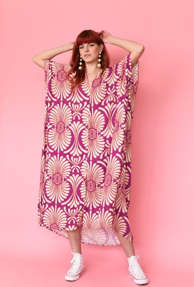 Wholesalers Garçonne - Flowing patterned shirt dress