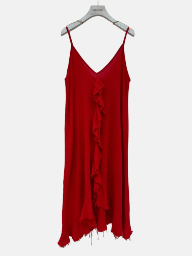 Wholesaler Garçonne - Thin strap dress with torn flounce