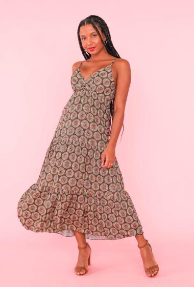 Wholesaler Garçonne - Flowing dress with fine patterned straps