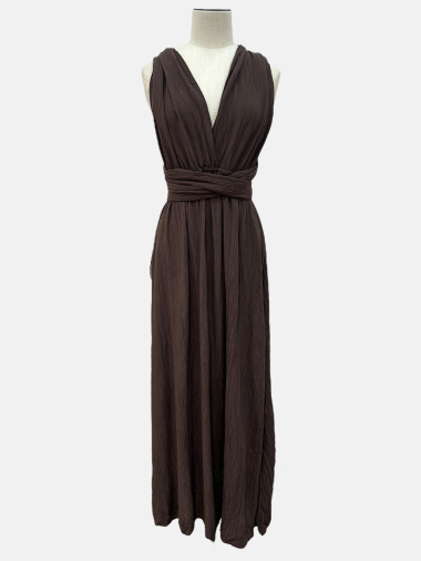 Wholesaler Garçonne - Long flowing backless dress with braiding back