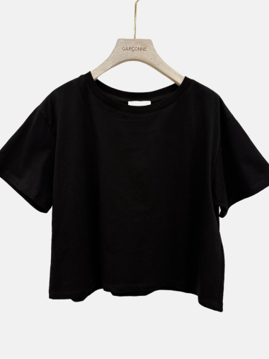 Wholesaler Garçonne - Loose short-sleeved T-shirt with heart on the back