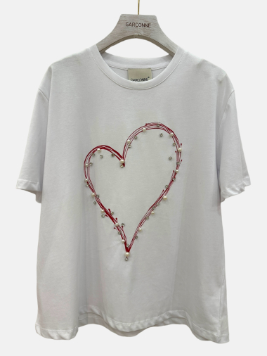 Mayorista Garçonne - Camiseta corazón
