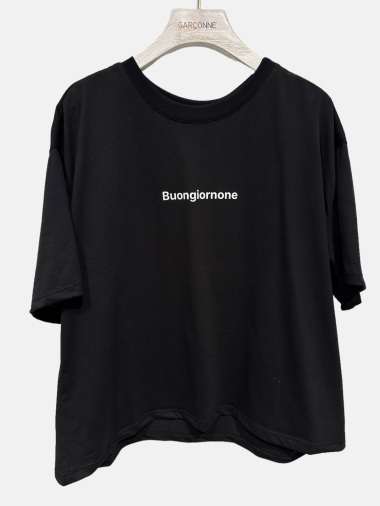 Grossiste Garçonne - T-shirt manche courte "Buongiornone"