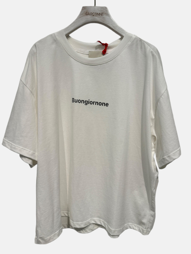 Grossiste Garçonne - T-shirt manche courte "Buongiornone"