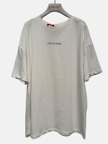 Grossiste Garçonne - T-shirt manche courte "Less is more"