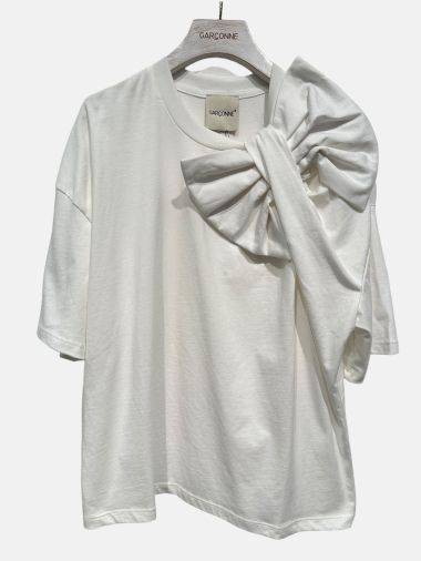 Großhändler Garçonne - Kurzarm-T-Shirt mit Schleife