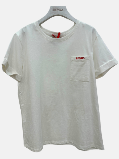 Großhändler Garçonne - Amar-Taschen-T-Shirt