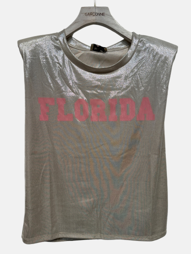 Wholesaler Garçonne - Florida shoulder pad top with metallic sheen
