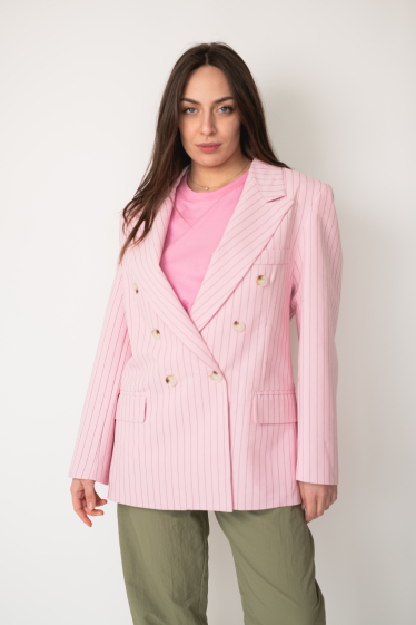 Wholesaler Garçonne - Oversized striped jacket