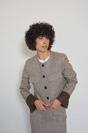 Großhändler Garçonne - Tweed-Jacke