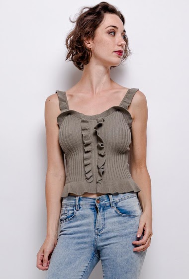 Wholesaler GD Golden Days - Cropped top with ruffles
