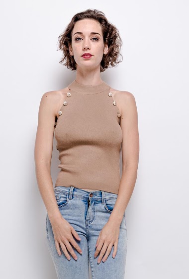Wholesaler GD Golden Days - Skinny top with buttons