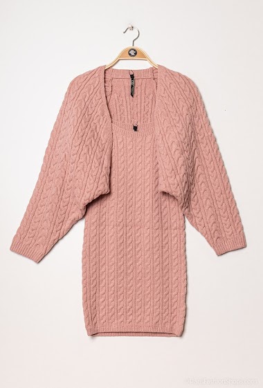 Wholesaler GD Golden Days - Cable knit dress and cardigan set