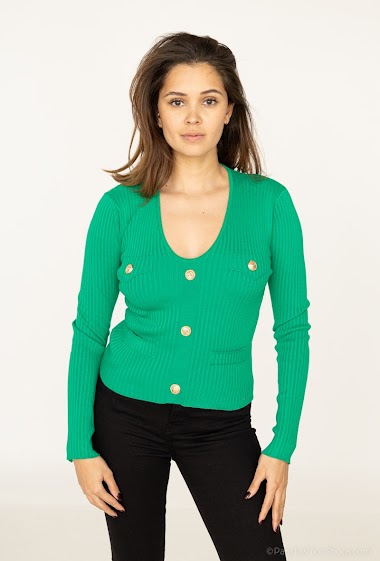 Wholesaler GD Golden Days - Short sweater with buttons