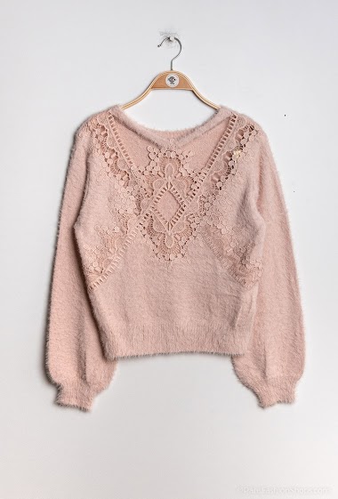 Wholesaler GD Golden Days - Sweater with low-cut lace back