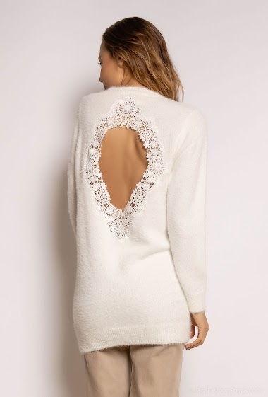 Wholesaler GD Golden Days - Fluffy sweater with lace