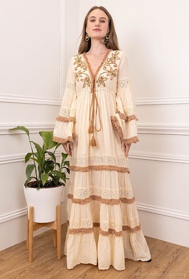 Wholesaler GD Golden Days - Dress with pearls and lace