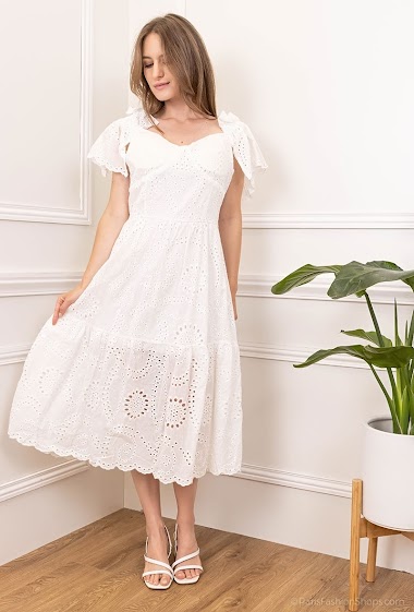 Wholesaler GD Golden Days - Perforated embroidered dress
