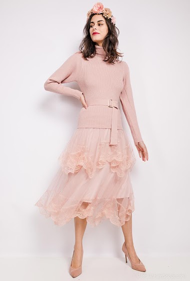 Wholesaler GD Golden Days - Knit dress with tulle