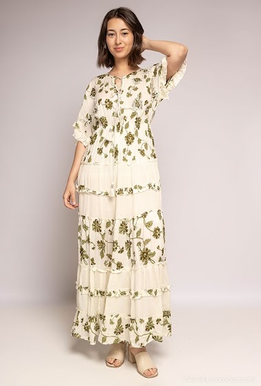 Wholesaler GD Golden Days - Printed dress with pearls