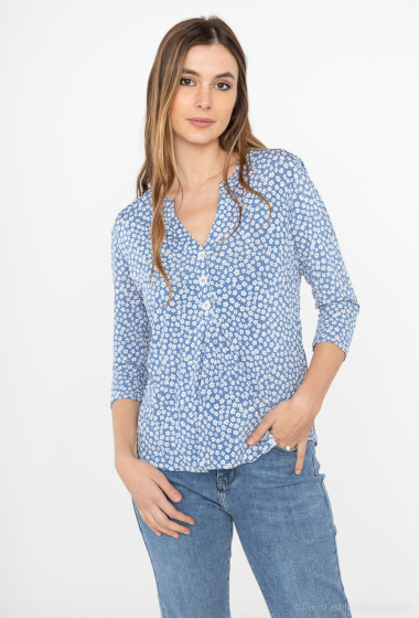 Wholesaler Joy's - Patterned stretch blouse