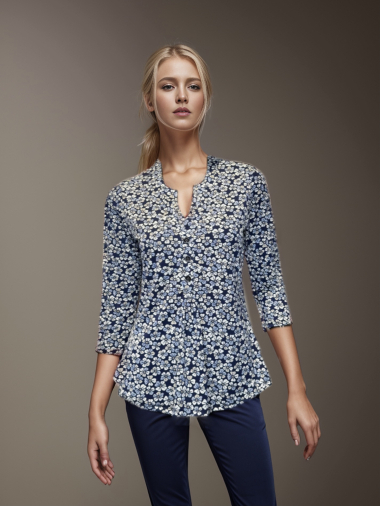 Großhändler Joy's - Bluse mit Stretch-Print